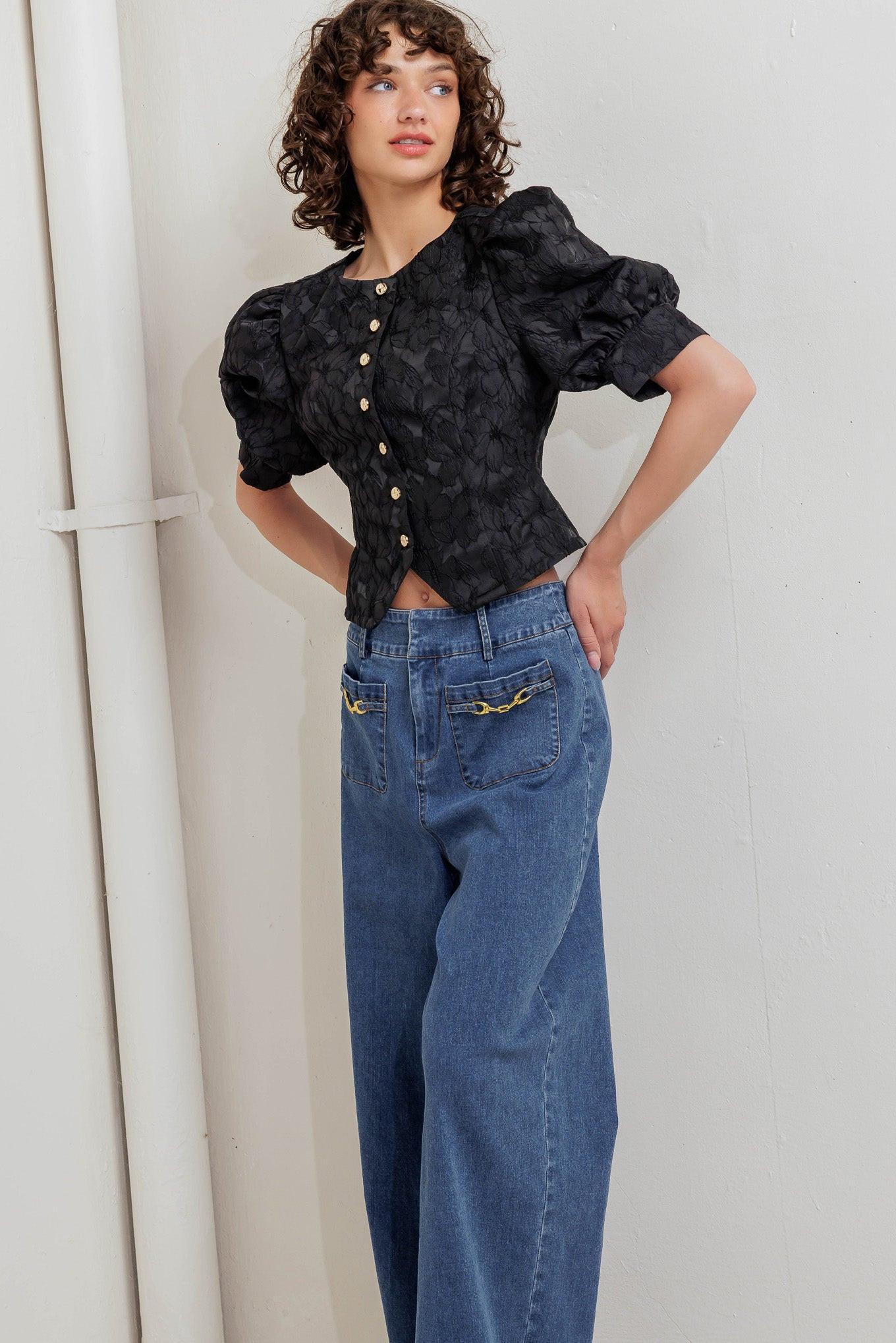 Quiet Luxe Romance Woven Top