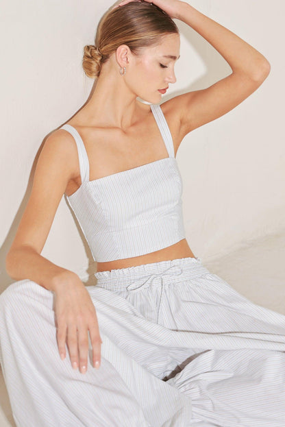 Ocean Breeze Woven Crop Top