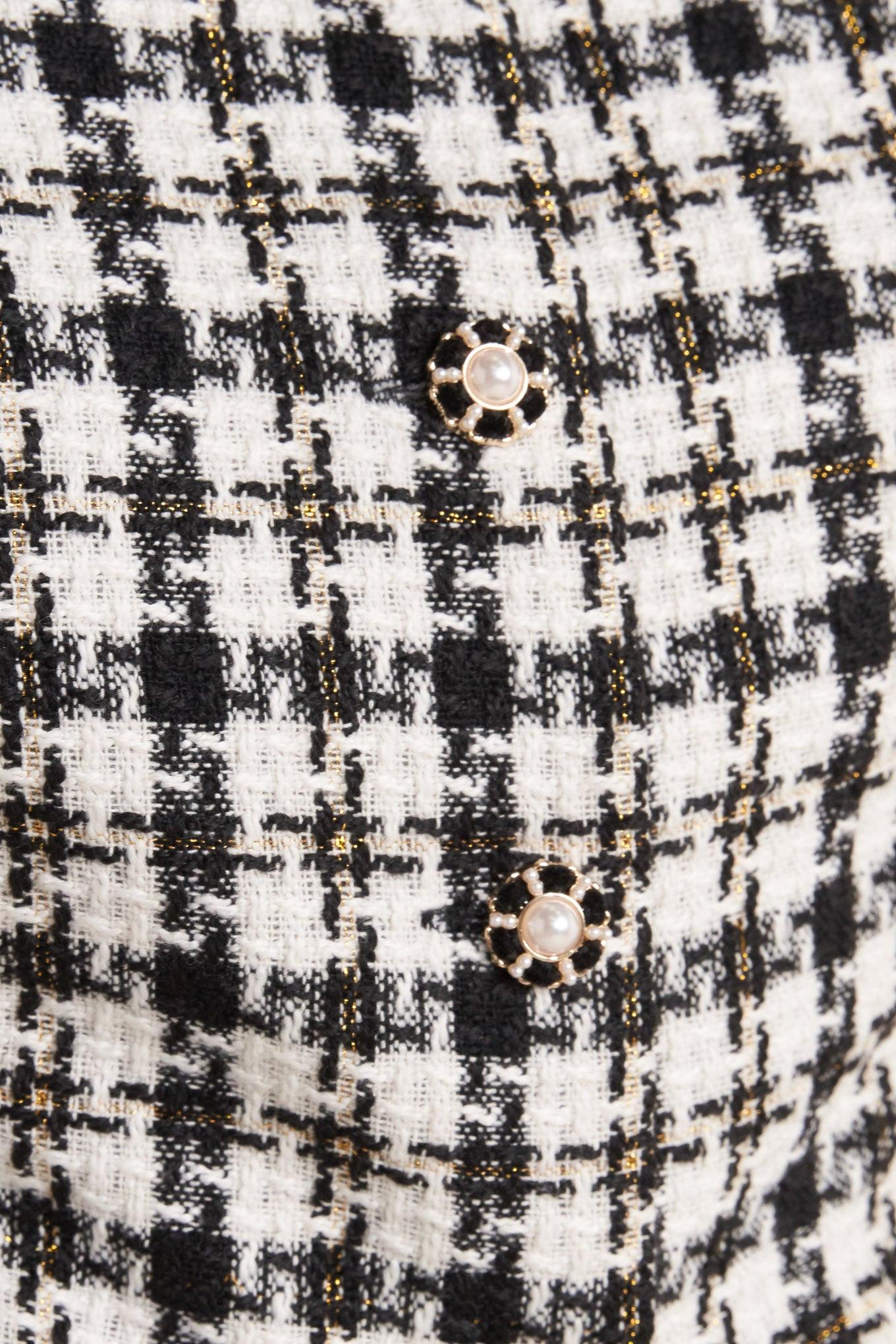 Mona Check Tweed Vest