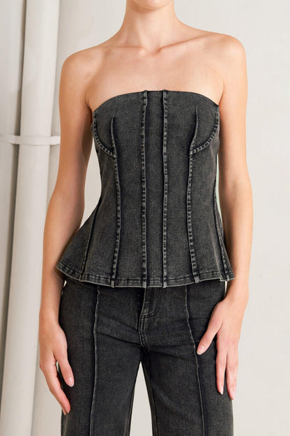 Night Shape Denim Top