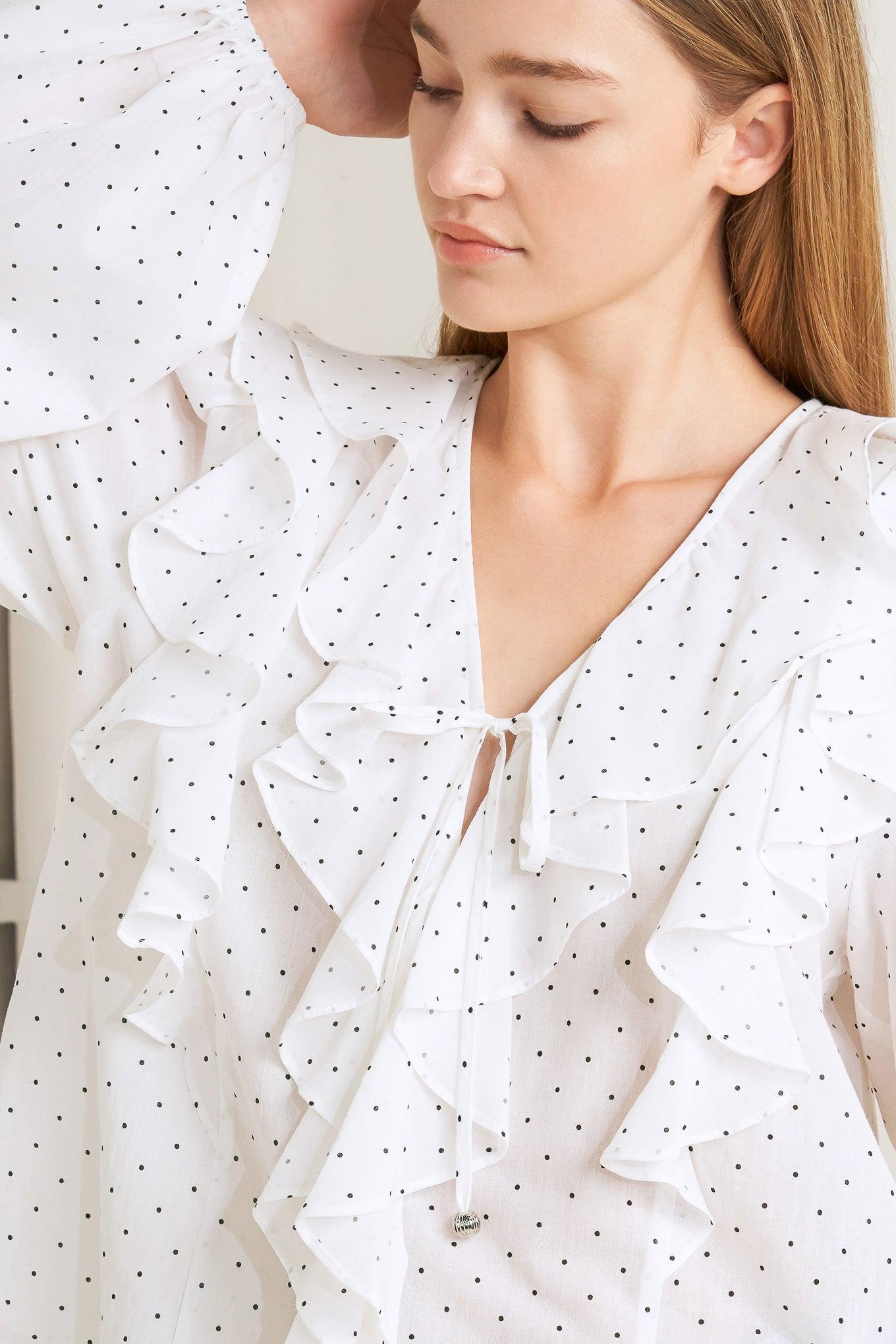 Made of Dreams Polka Dot Woven Top