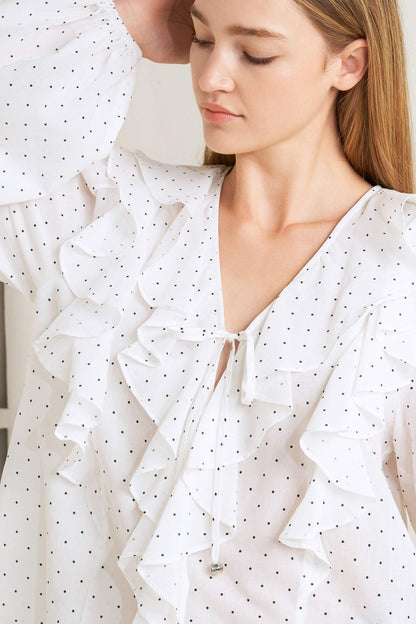 Made of Dreams Polka Dot Woven Top