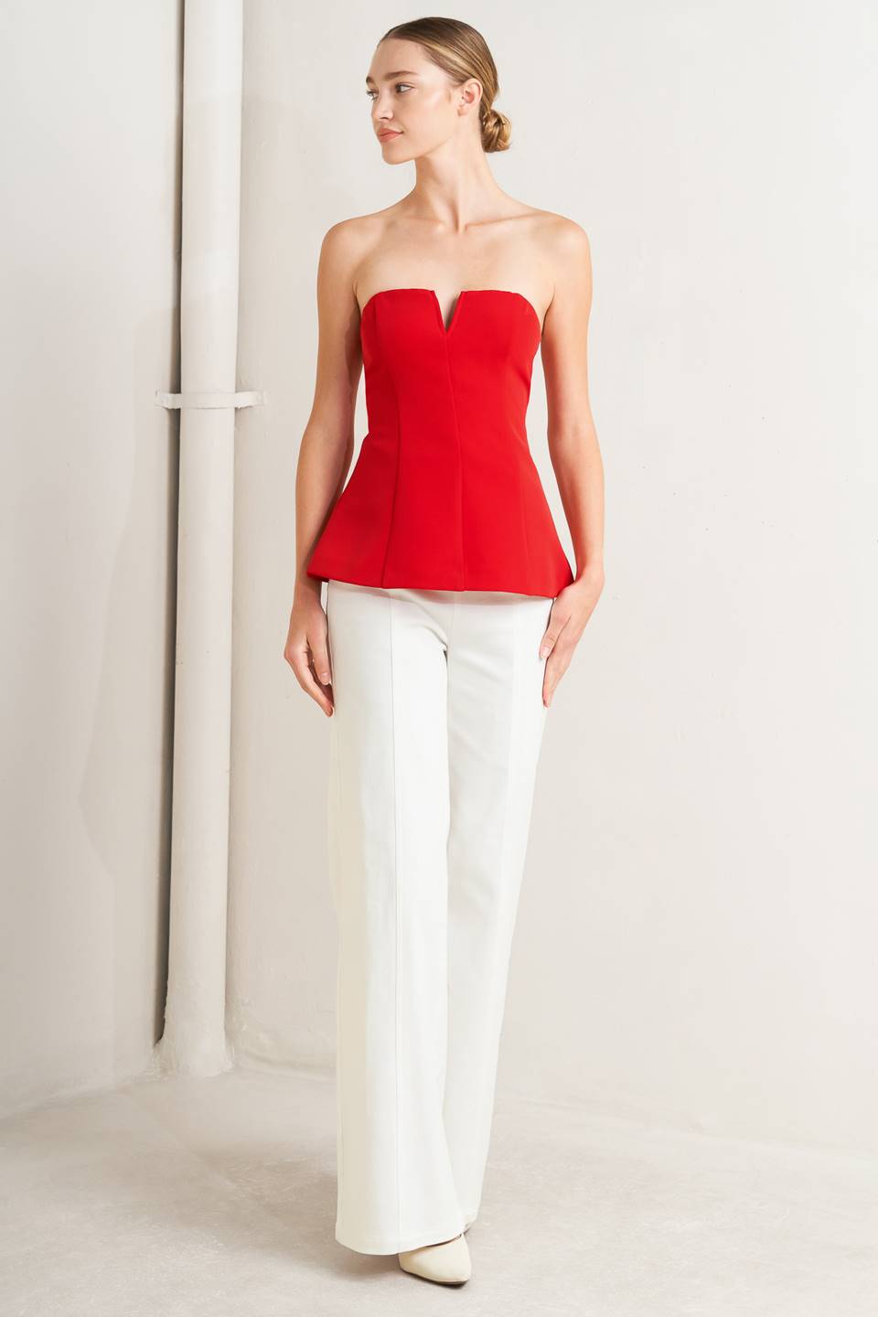 Noir Contour Woven Top