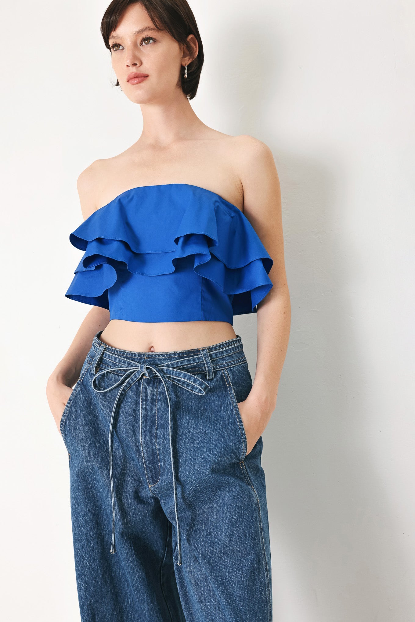 Royal Flow Woven Tube Top