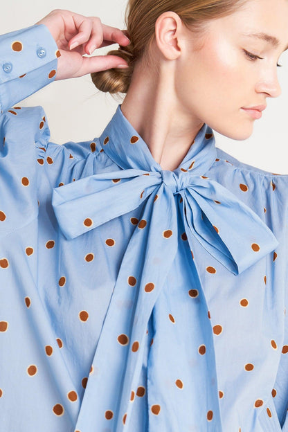 The Polka Power Move Woven Top