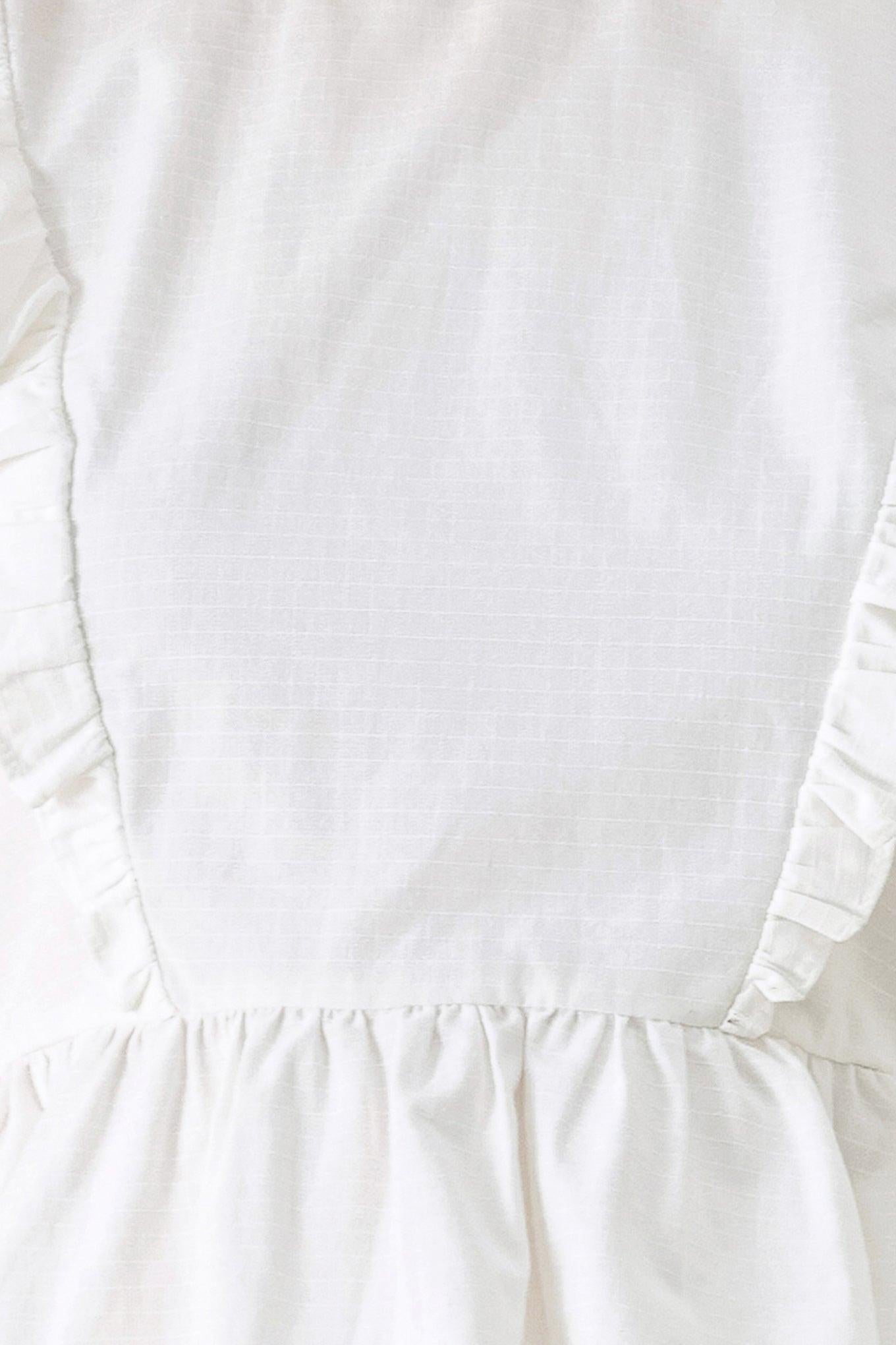 White Blossom Woven Top