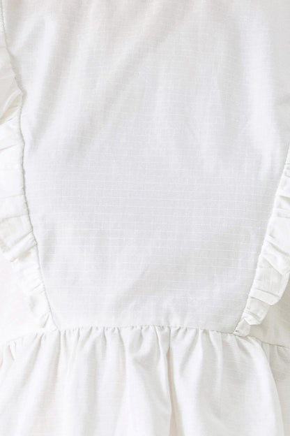 White Blossom Woven Top