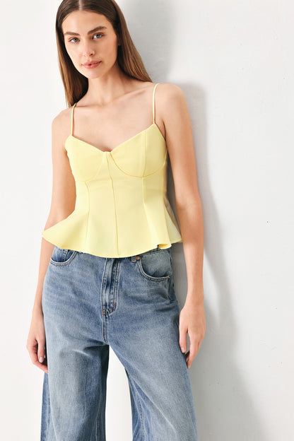 Sweet Sunshine Woven Cami Top
