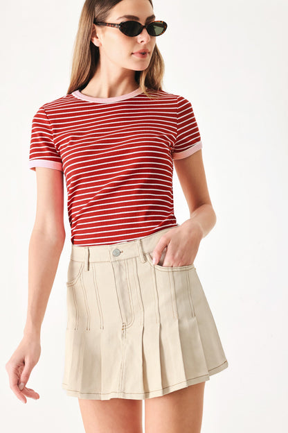 Sweet Daydream Strip Knit Top