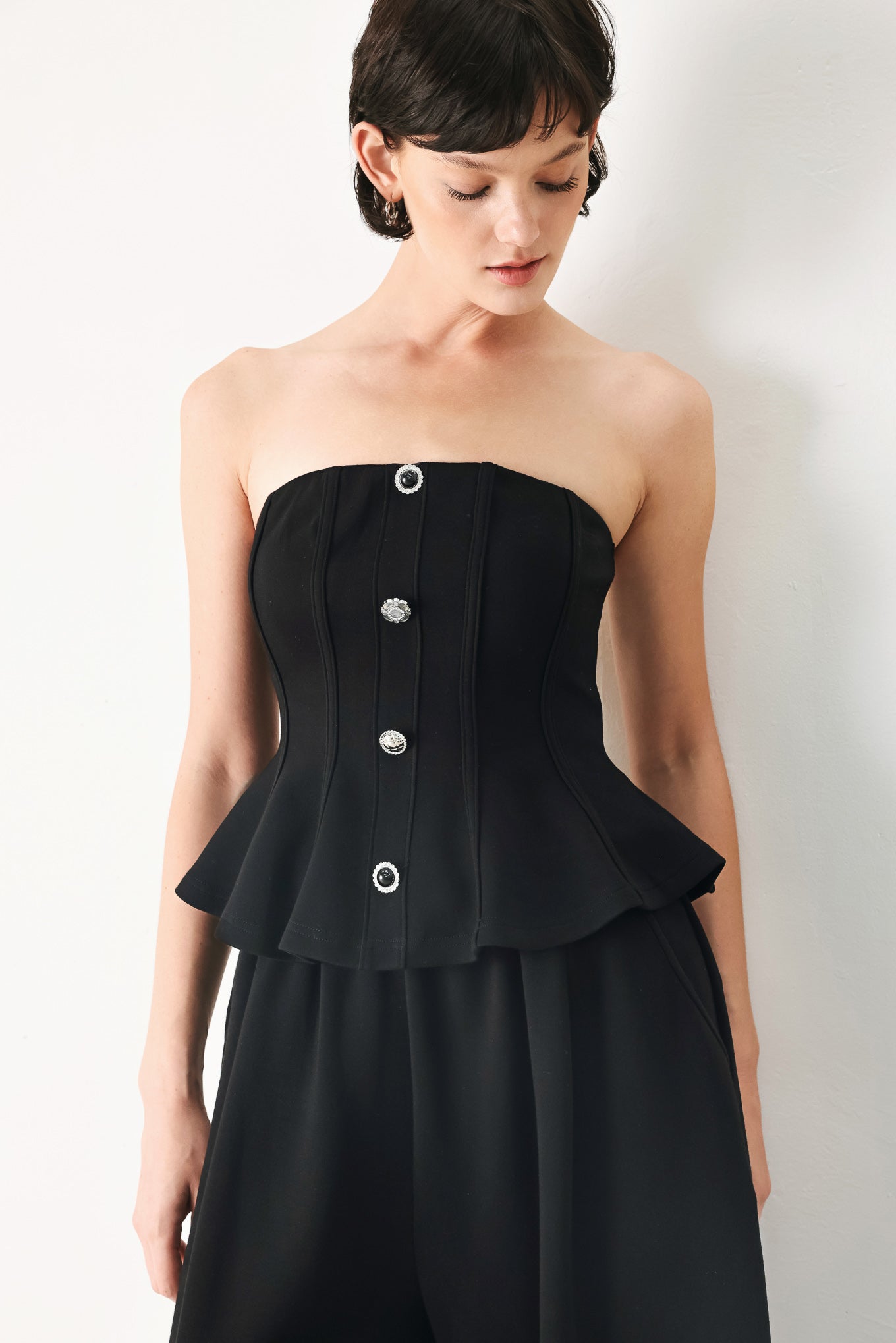 Black Tie Palazzo Knit Tube Top – Zulily