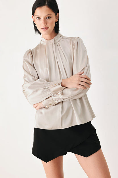 Golden Hour High Neck Blouse