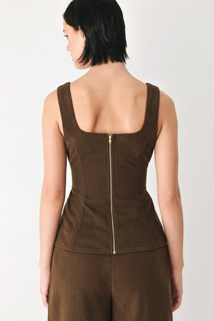 Sweetest in Sight Brown Peplum Top