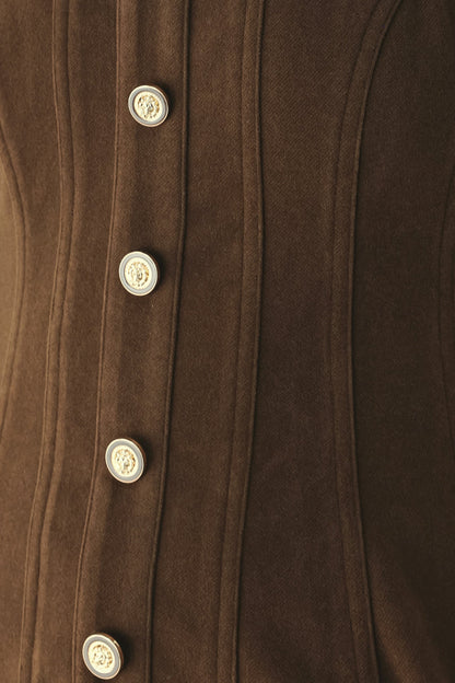 Sweetest in Sight Brown Peplum Top
