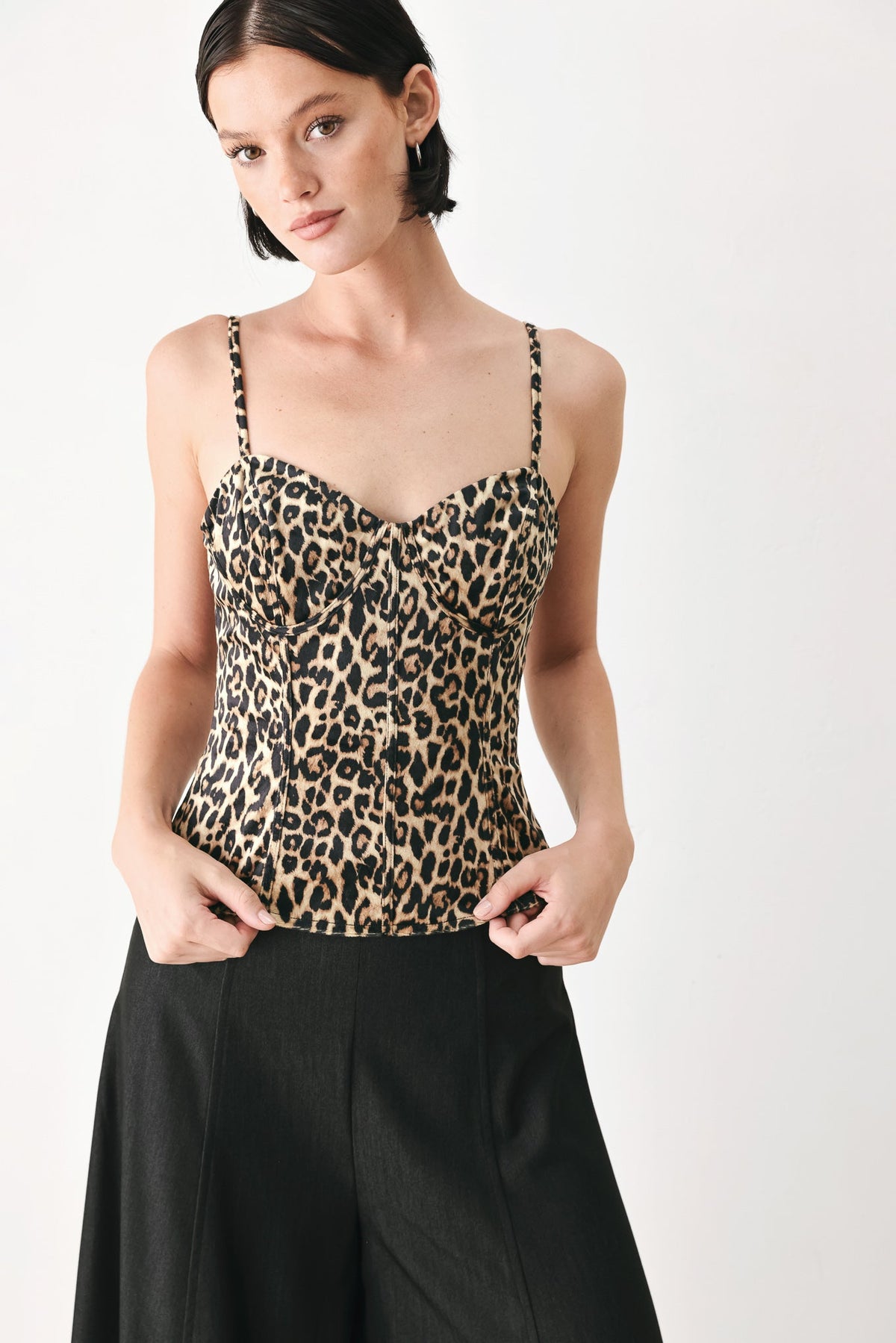 Wild Spot Bustier Woven Top
