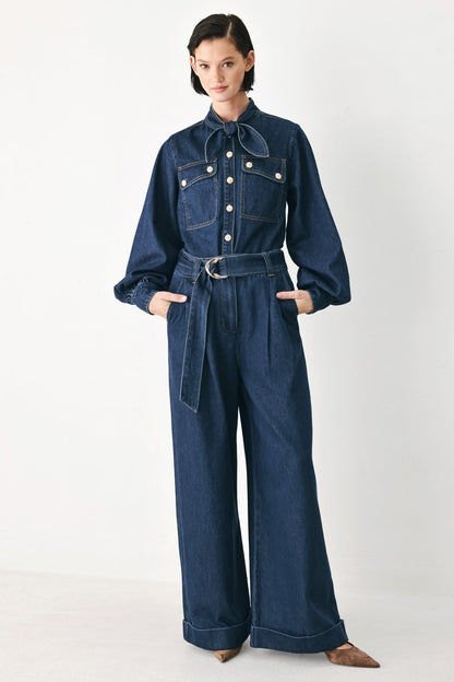 Deep Indigo Modern Muse Denim Top