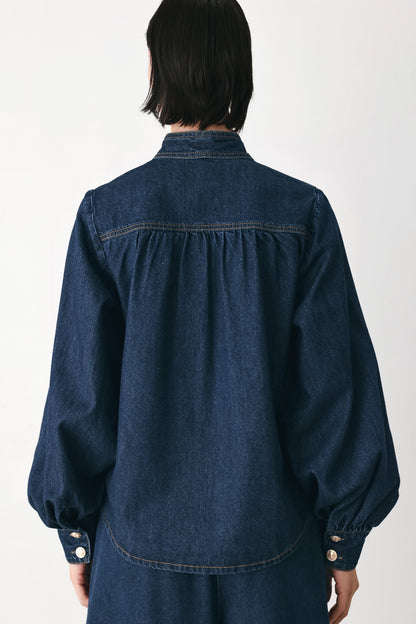 Deep Indigo Modern Muse Denim Top