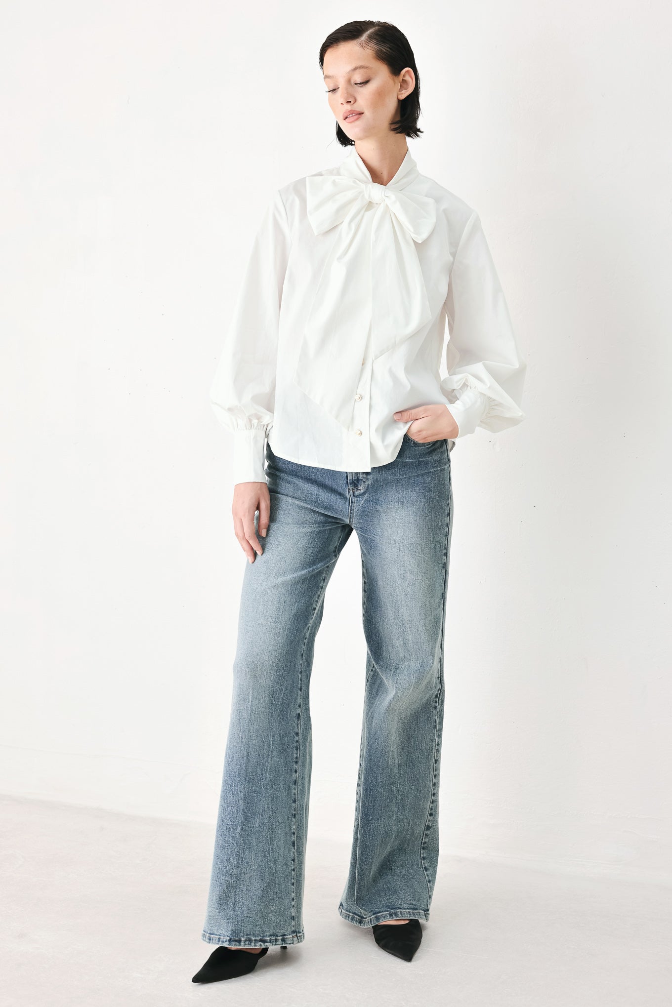 Golden Brown Cascade Woven Top