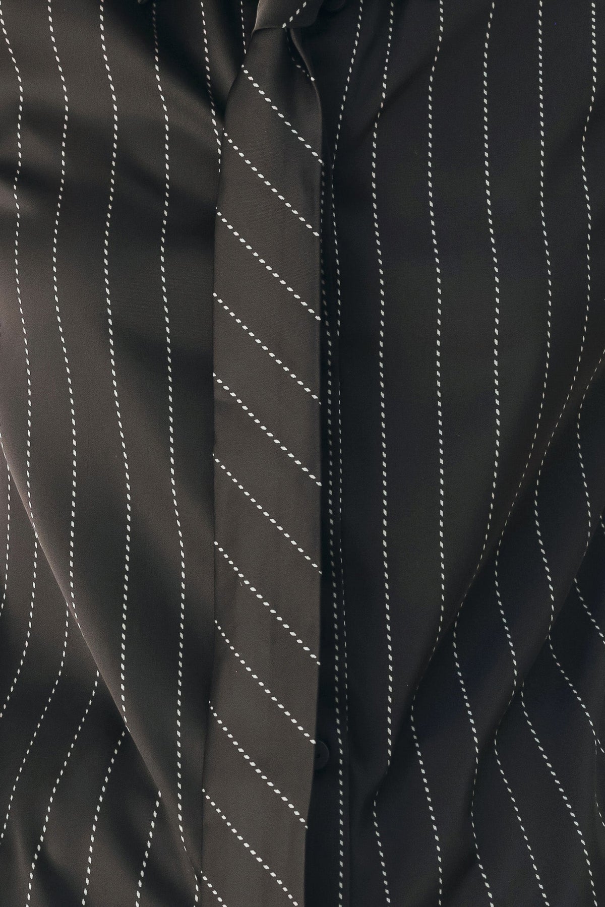 City After Dark Tie Front Striped Top