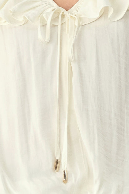 Cloudrift Ivory Woven Top
