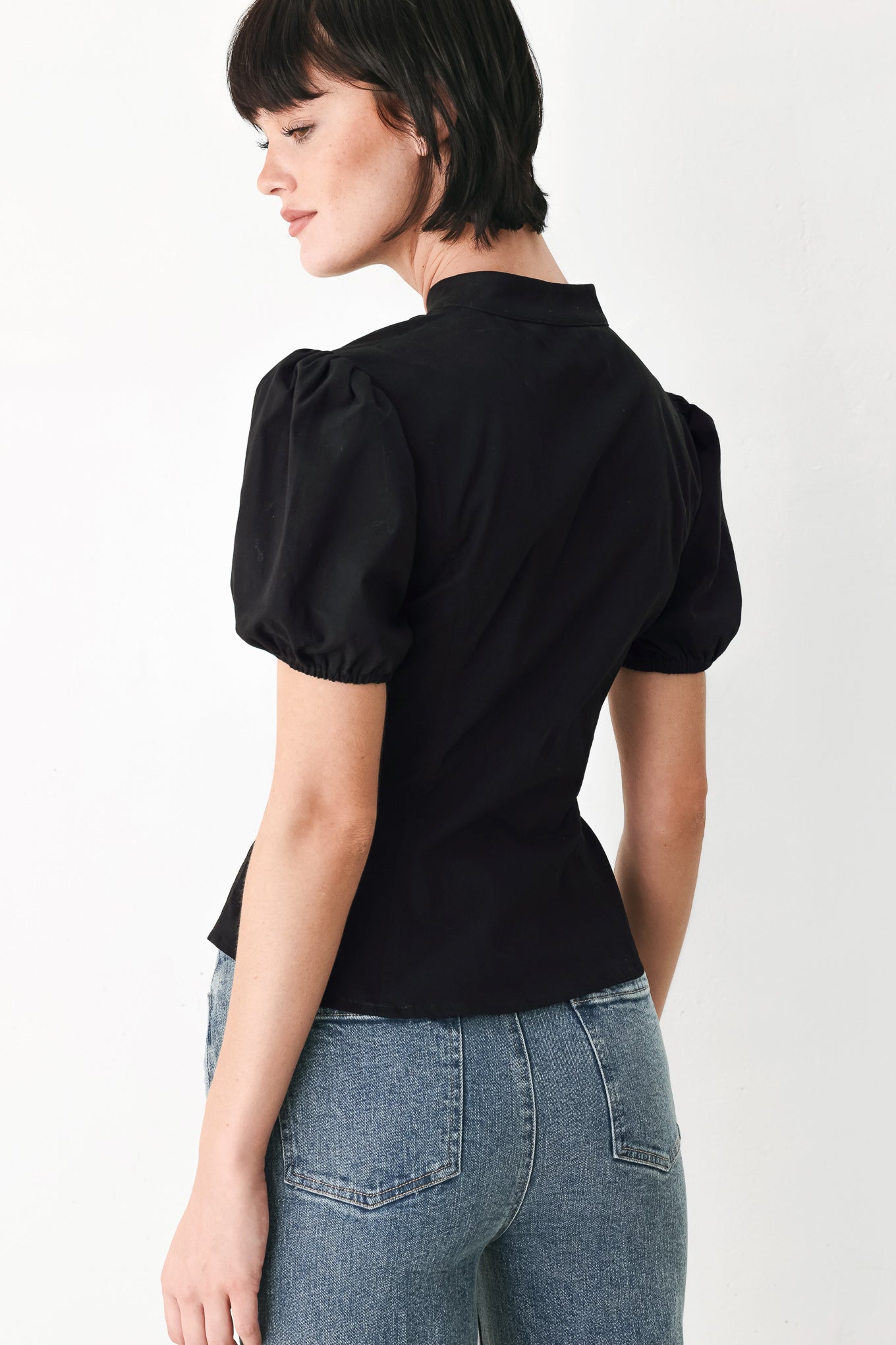 White Rose Daydream Woven Top