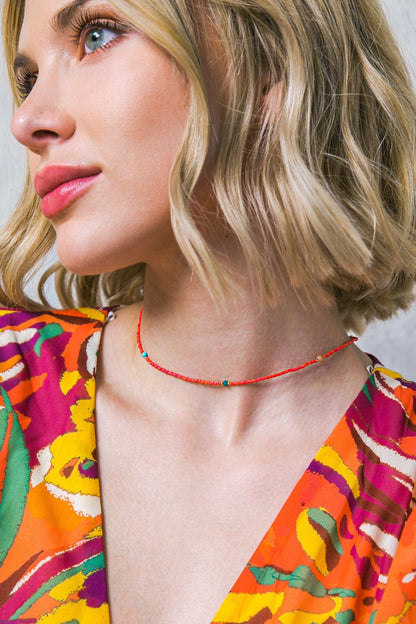 Boho Flex Red Choker