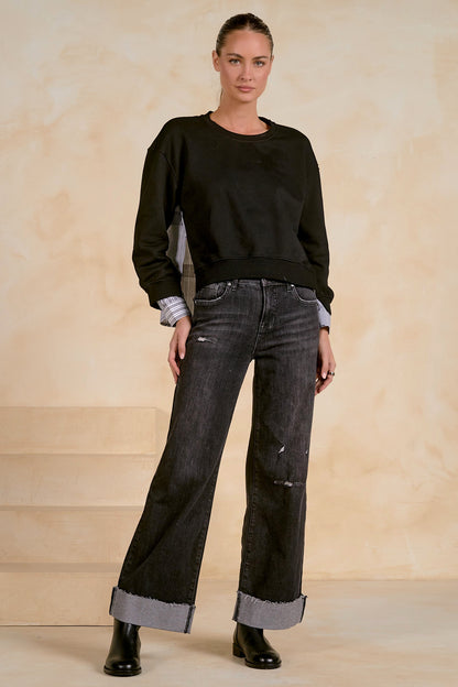 Mollie Top Black Plaid
