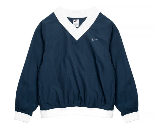 Nike Women's Sportswear Essential Contrast-Trim Woven V-Neck Top - Fv7649-480