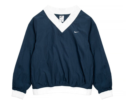 Nike Women's Sportswear Essential Contrast-Trim Woven V-Neck Top