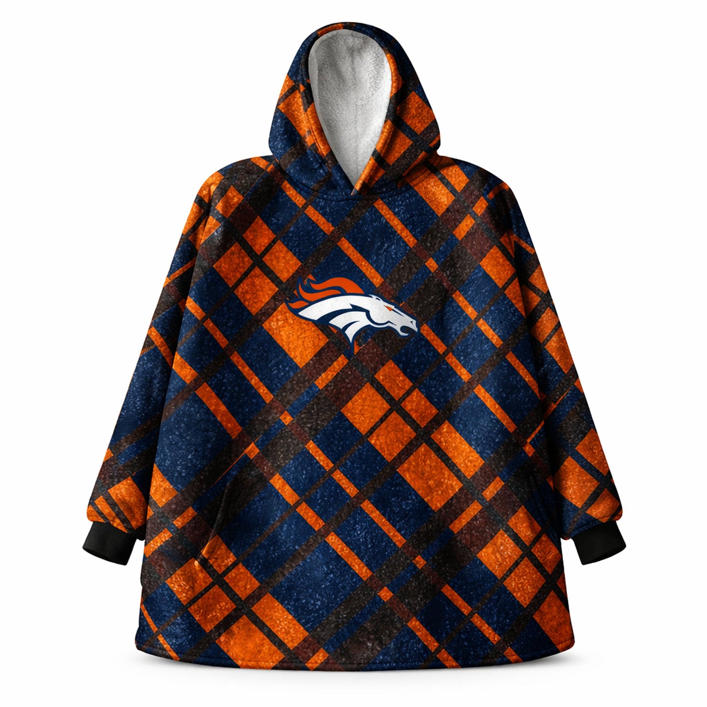 Denver Broncos NFL Team Cozy Sherpa Hoodie - One Size Fits Most