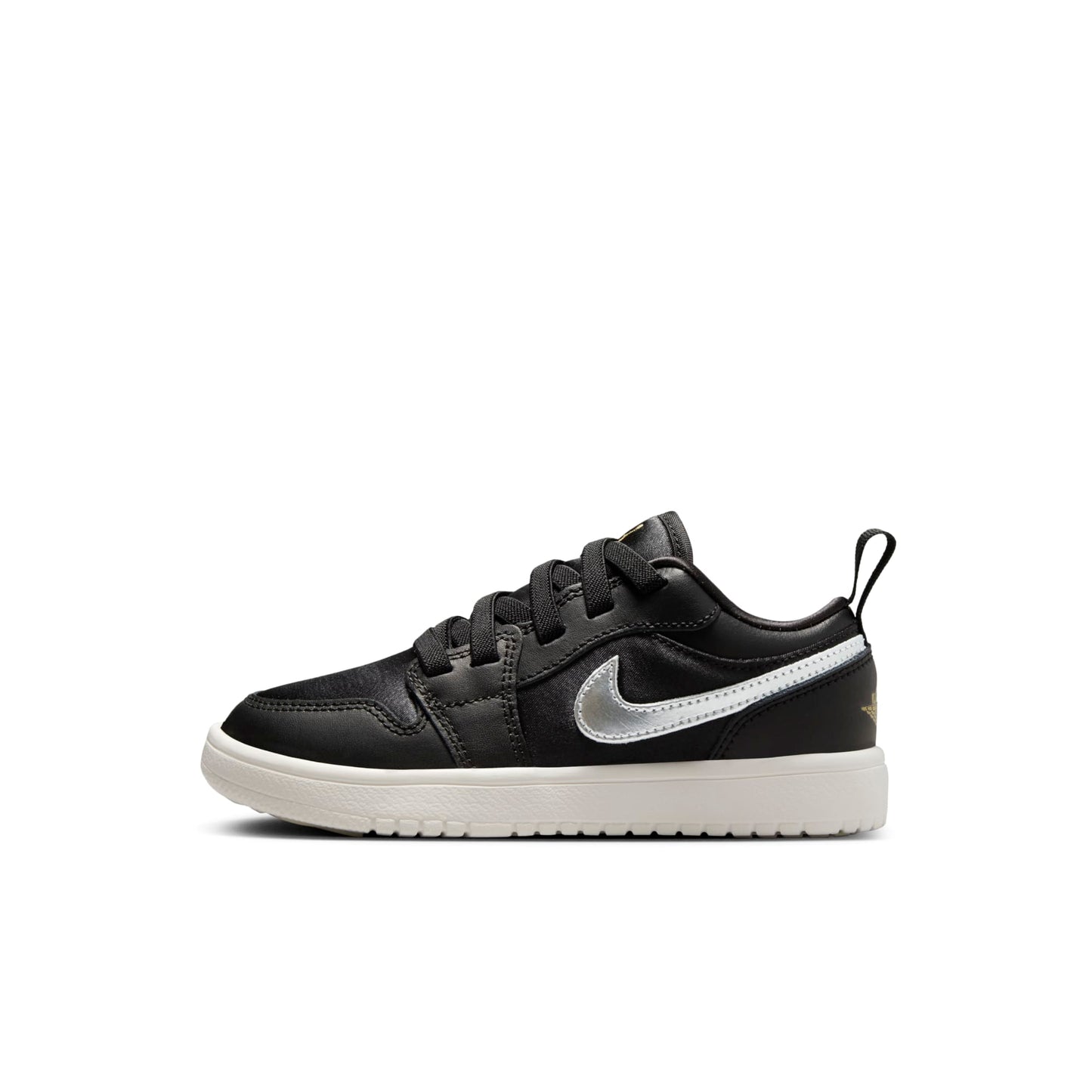 Air Jordan Preschool Retro 1 Low Alt Se 'Black Silver Sail Gold Ps' Sneakers
