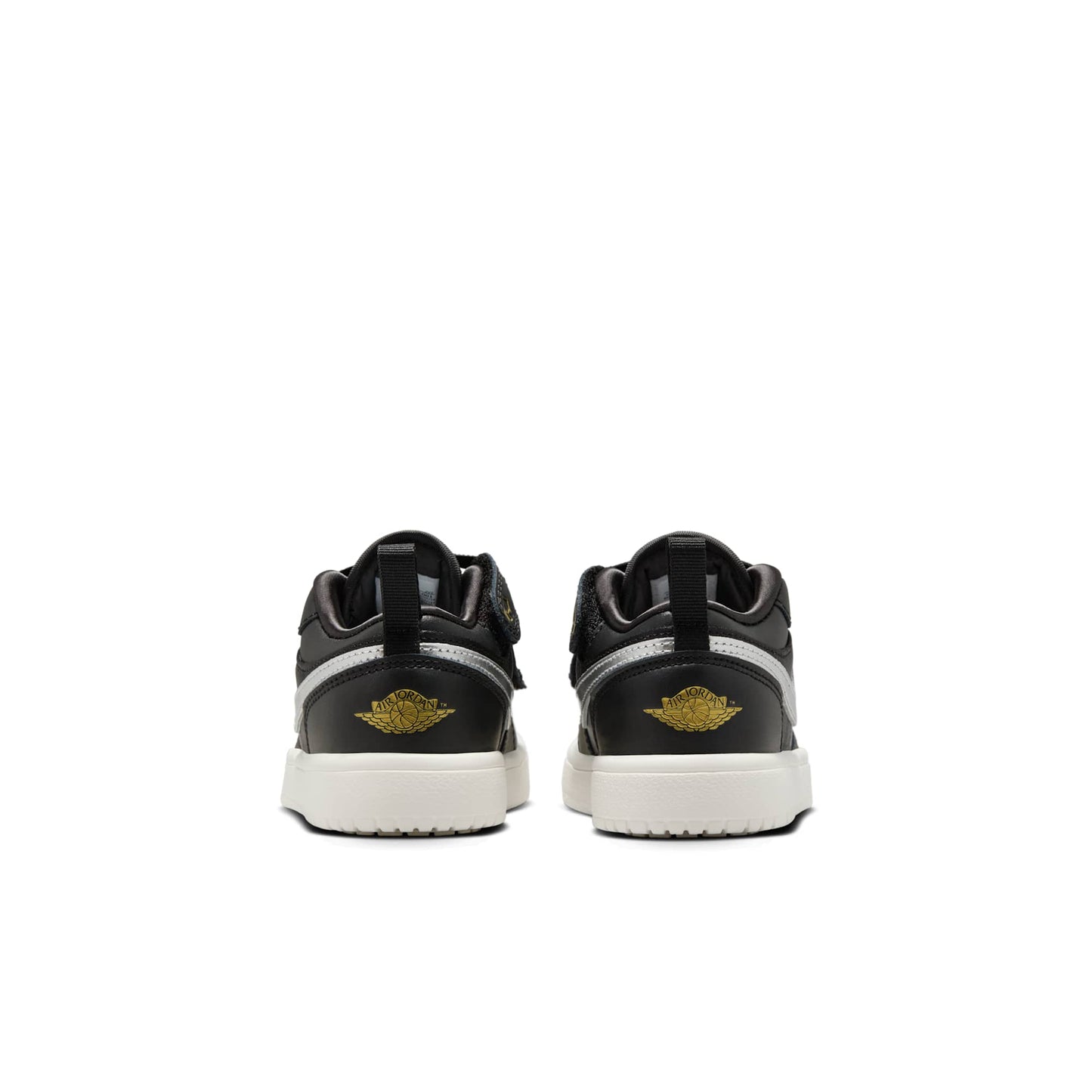Air Jordan Preschool Retro 1 Low Alt Se 'Black Silver Sail Gold Ps' Sneakers