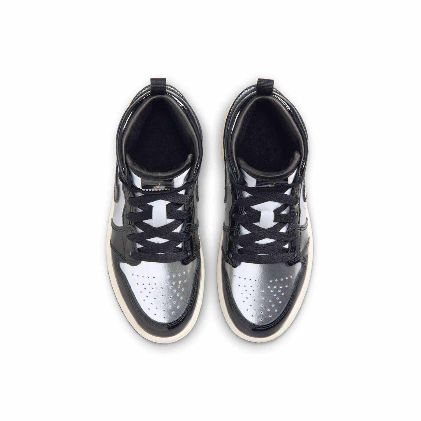 Air Jordan Preschool Retro 1 Mid Se 'Black Metallic Silver Sail Metallic Gold' Ps Sneakers