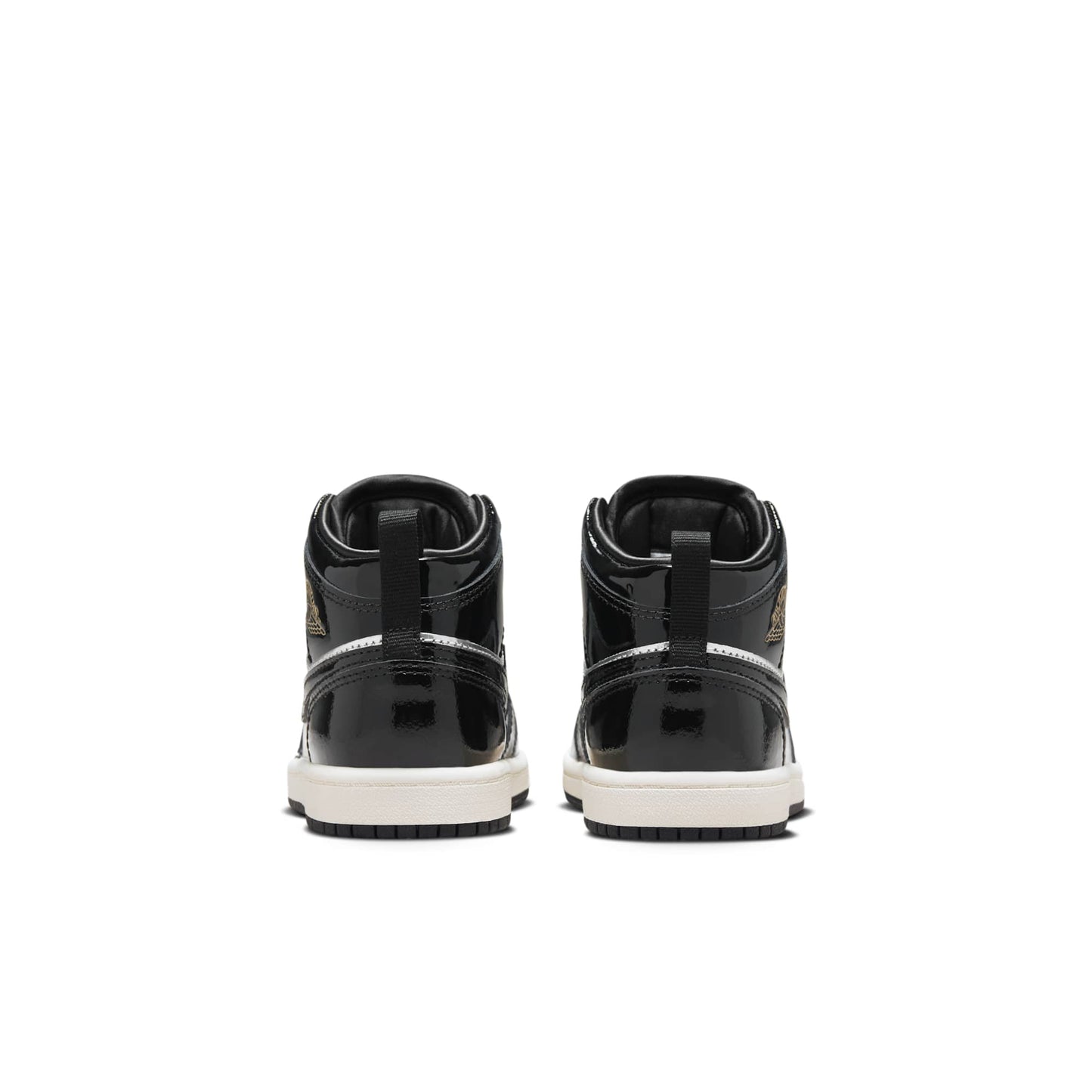 Preschool Air Jordan Retro 1 Mid Se 'Black Metallic Silver Sail Metallic Gold' (Ps)