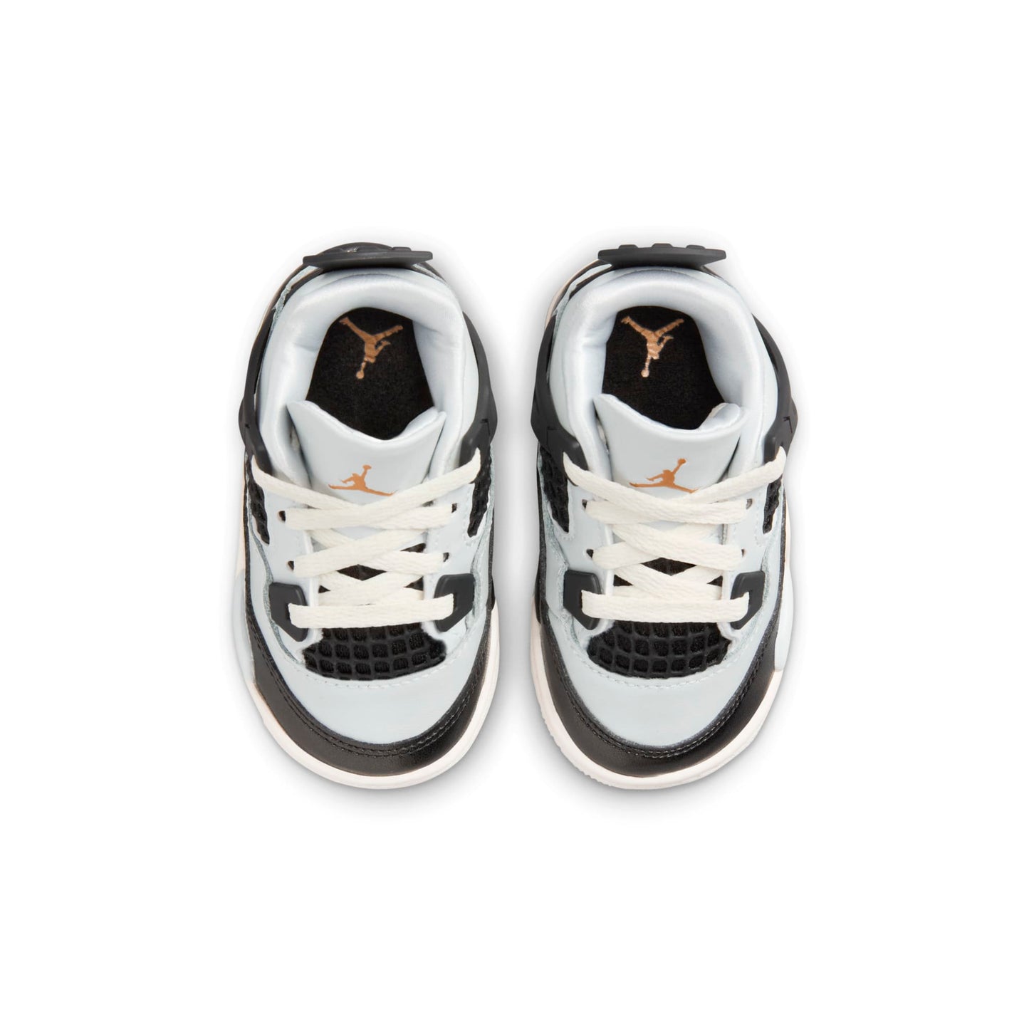 Air Jordan Toddlers Retro 4 'Platinum Gold Td' Sneakers