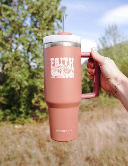 Elevated Faith Faith Can Move Mountains 40 oz Tumbler