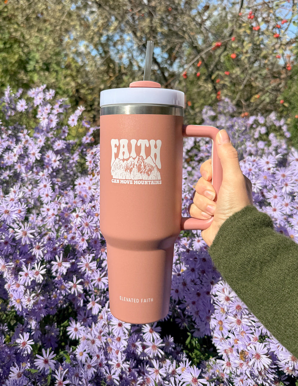 Elevated Faith Faith Can Move Mountains 40 oz Tumbler