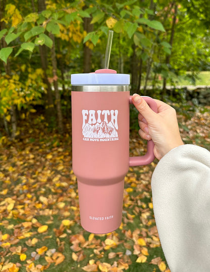 Elevated Faith Faith Can Move Mountains 40 oz Tumbler