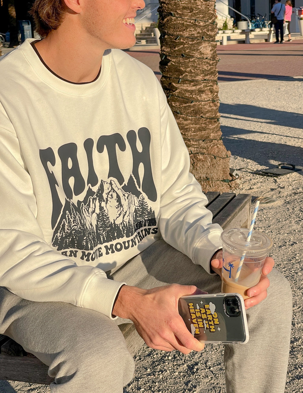 Elevated Faith Faith Can Move Mountains Unisex Crewneck