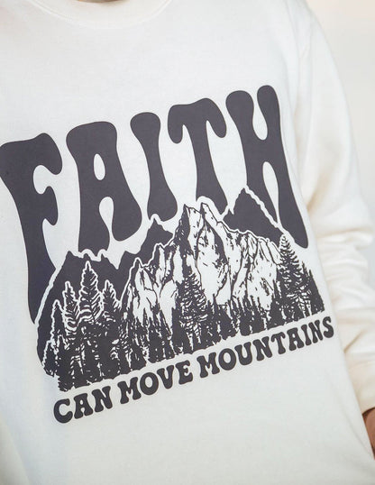Elevated Faith Faith Can Move Mountains Unisex Crewneck