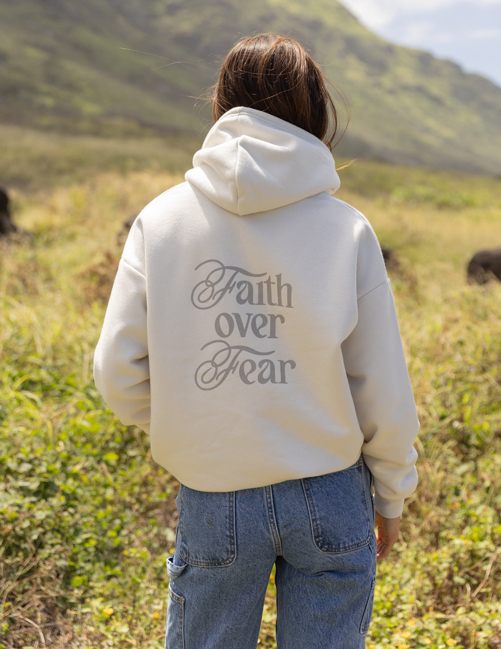 Elevated Faith Faith Over Fear Taupe Unisex Hoodie