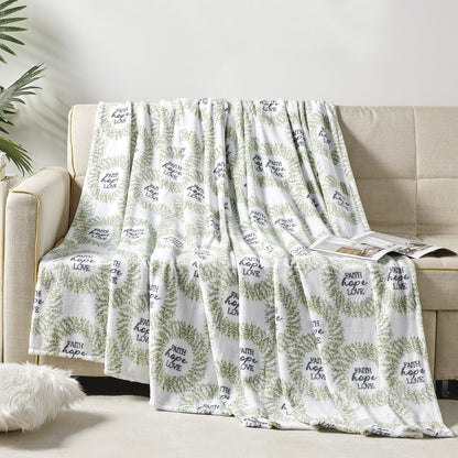 Elegant Comfort Printed Bed or Oversized Couch Blanket - Lightweight for All Season Warmth
