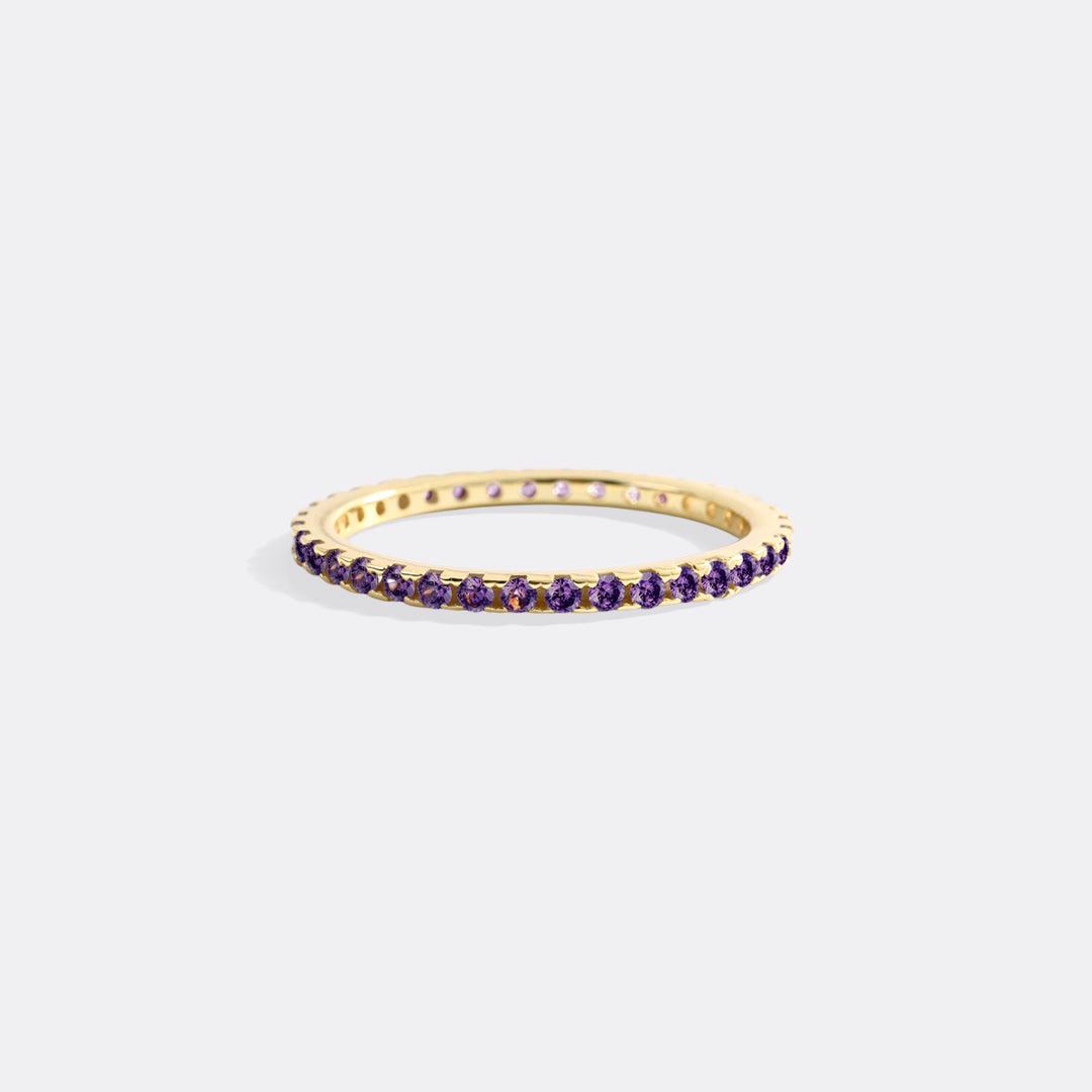 Mint & Lily Febuary Birthstone Eternity Stacking Ring