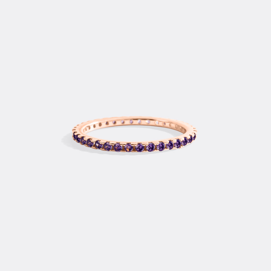 Mint & Lily Febuary Birthstone Eternity Stacking Ring