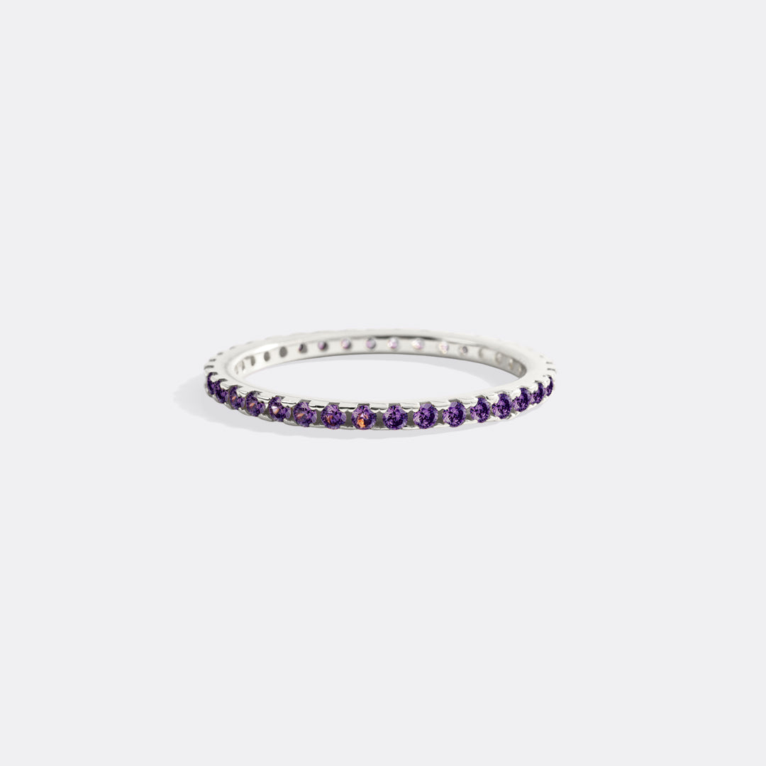 Mint & Lily Febuary Birthstone Eternity Stacking Ring