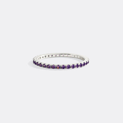 Mint & Lily Febuary Birthstone Eternity Stacking Ring