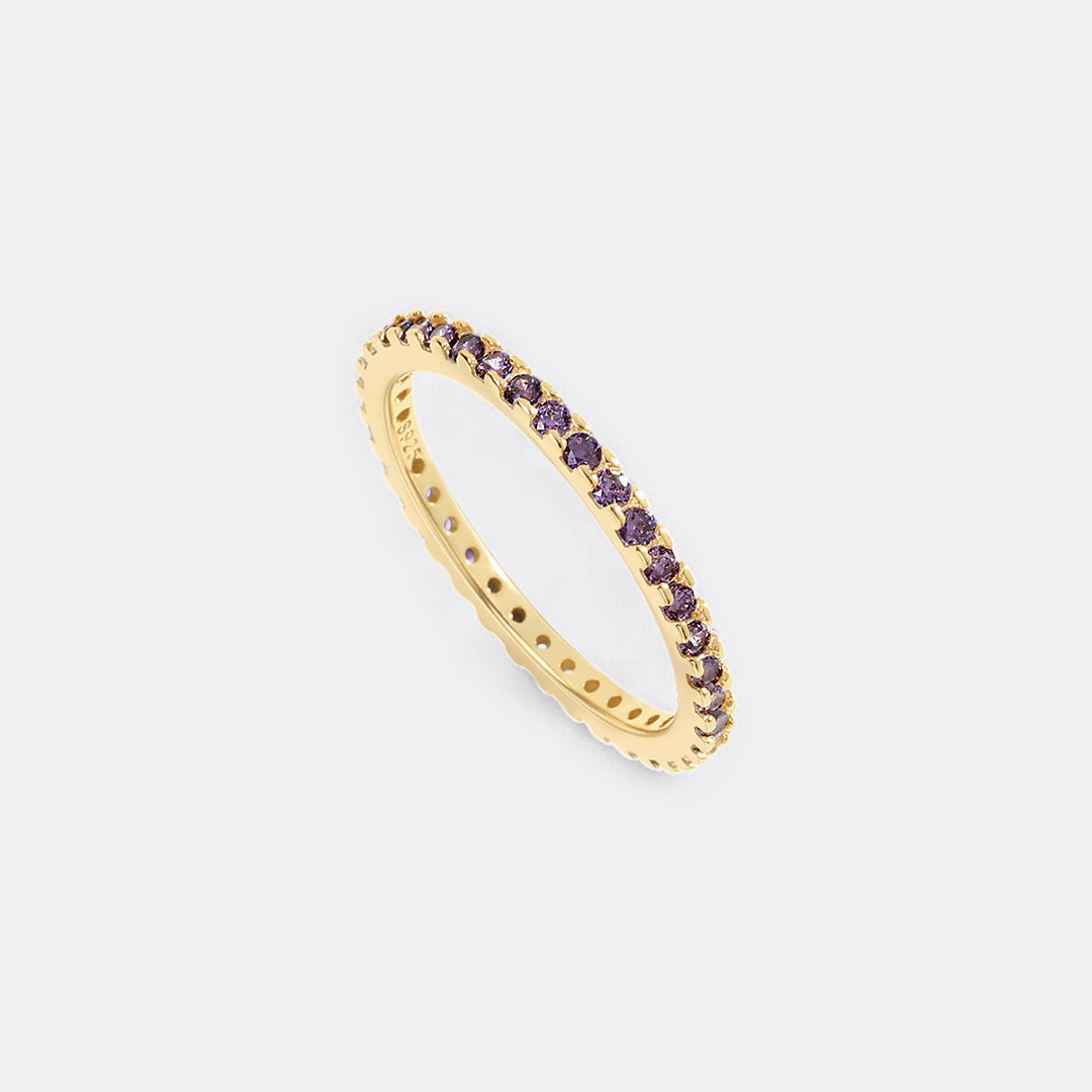Mint & Lily Febuary Birthstone Eternity Stacking Ring