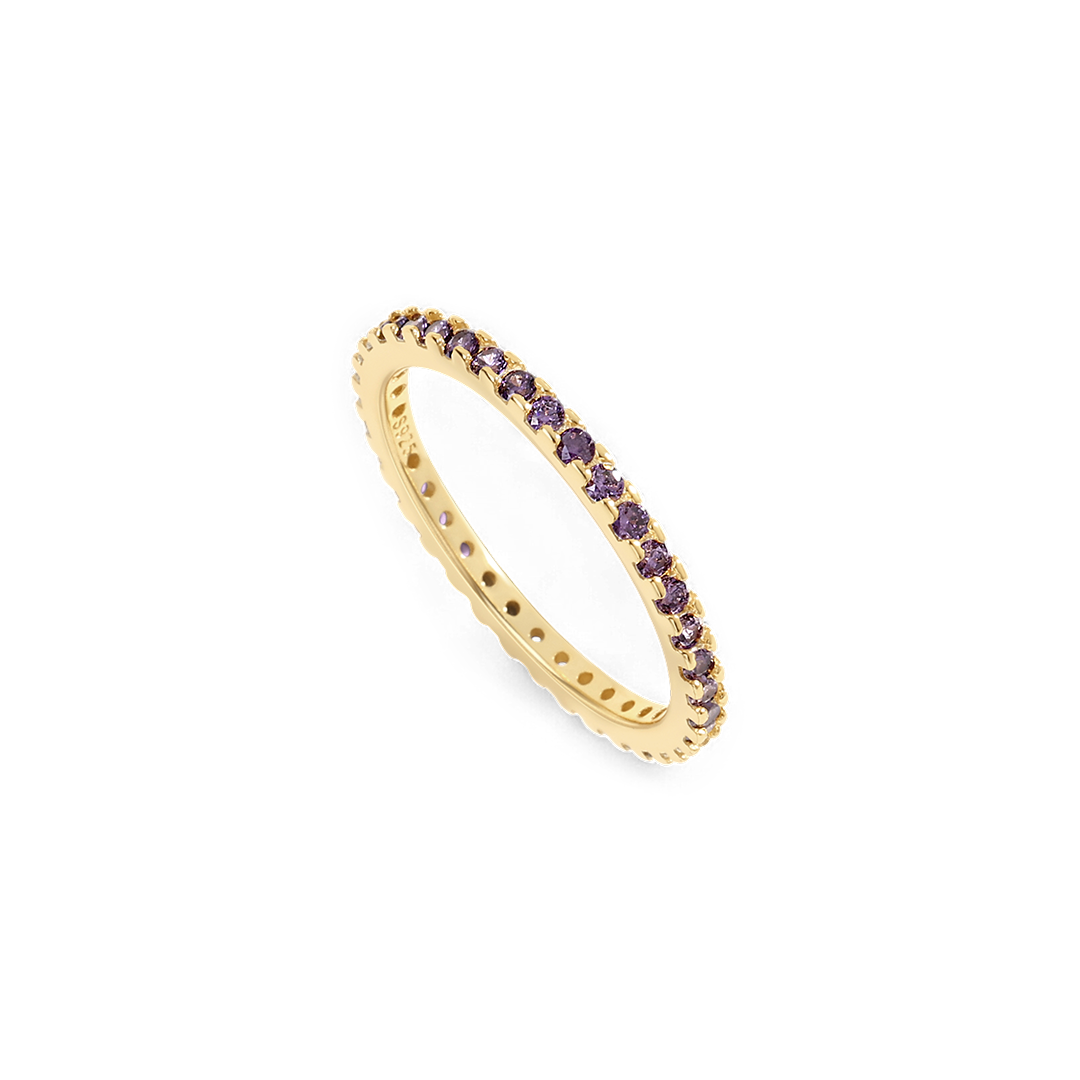 Mint & Lily Febuary Birthstone Eternity Stacking Ring