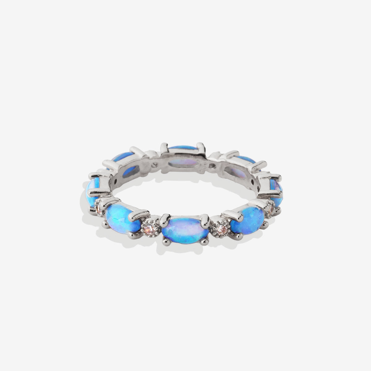 Mint & Lily Eternity Fire Opal Ring