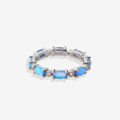 Mint & Lily Eternity Fire Opal Ring