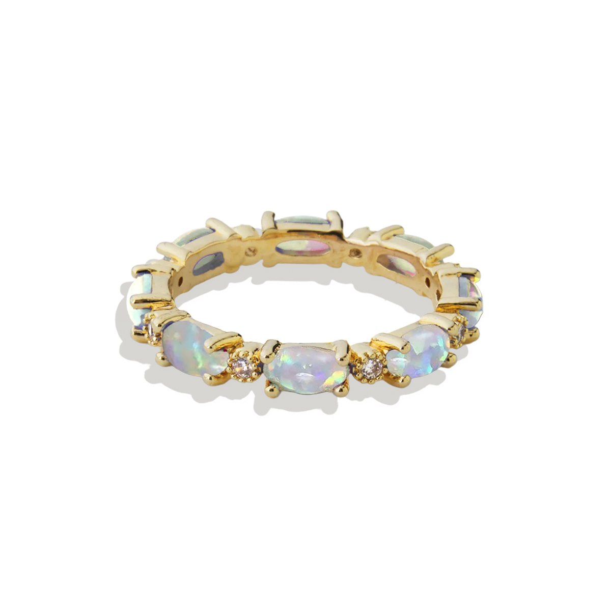 Mint & Lily Eternity Fire Opal Ring